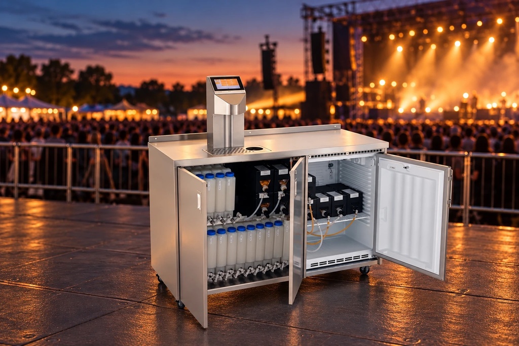 Theke mit Kühlung offen Festival